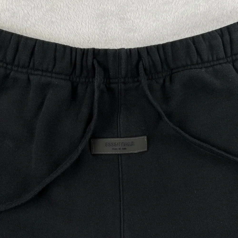 Fear of God Essentials Sweat Shorts S Black Fleece Logo Streetwear Mens Lounge